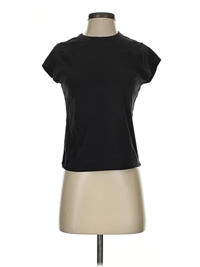 Pre-owned Free Assembly Short Sleeve Turtleneck In Black