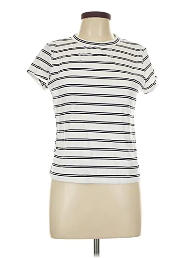 Pre-owned Free Assembly Short Sleeve Turtleneck In Ivory