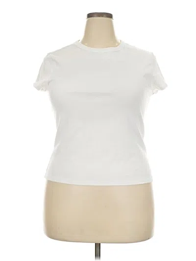 Pre-owned Free Assembly Short Sleeve Turtleneck In Ivory