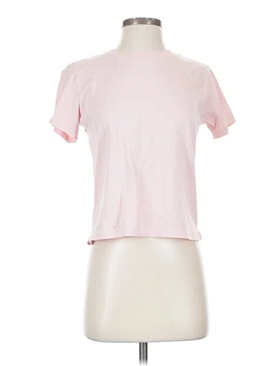 Pre-owned Free Assembly Short Sleeve Turtleneck In Pink