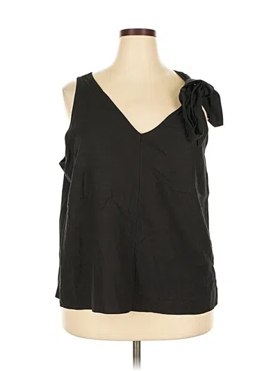 Pre-owned Free Assembly Sleeveless Blouse In Black