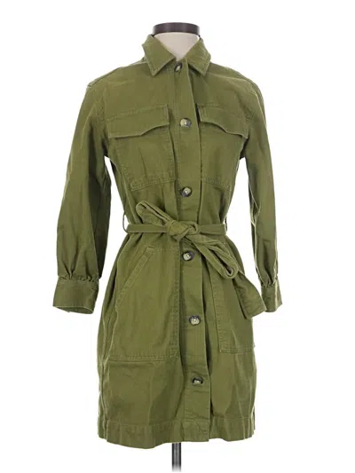 Pre-owned Free Assembly Trenchcoat In Green
