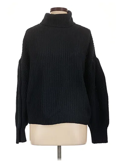 Pre-owned Free Assembly Turtleneck Sweater In Black