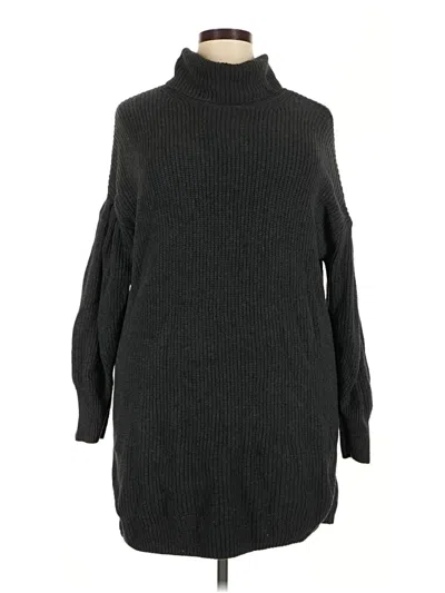 Pre-owned Free Assembly Turtleneck Sweater In Black