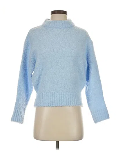 Pre-owned Free Assembly Turtleneck Sweater In Blue