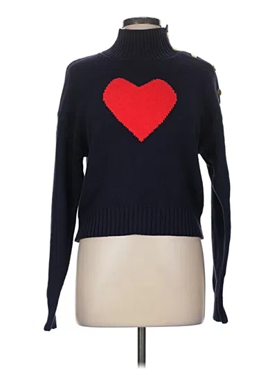 Pre-owned Free Assembly Turtleneck Sweater In Blue