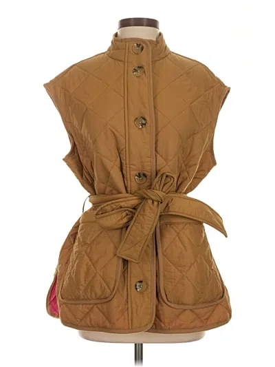 Pre-owned Free Assembly Vest In Brown