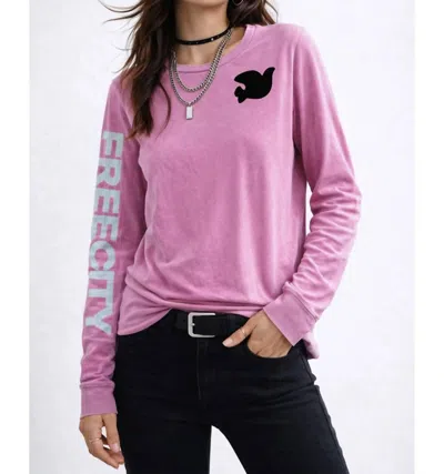 Free City Artists Wanted Supervintage Shirt In Pink/silver