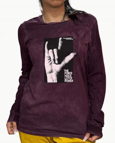 Free City Iloveyou Sign Language Super Vintage Long Sleeve Tee In Plumstree In Brown