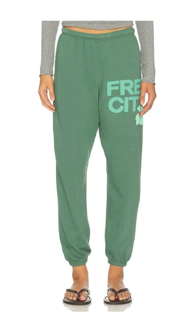 Free City Large Sweatpant In Green