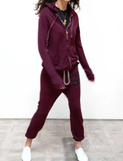 Free City Super Fluff Zip Hoodie In Eggplant