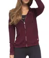 Free City Superfluff Lux Zip Hoodie In Deep Love In Burgundy