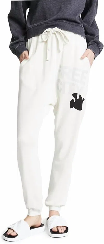 Free City Superfluff Pocket Lux Sweatpant In Creamy Yum In White