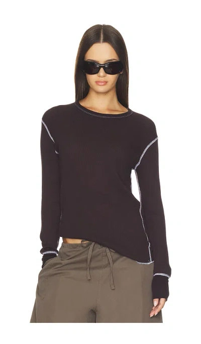 Free City Superyumm Thermal Top In Brown