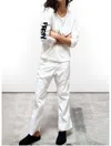 Free City Unisex French Sailor Twill Pant In Sailor White In White
