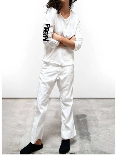 Free City Unisex French Sailor Twill Pant In Sailor White In Multi
