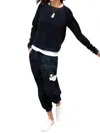 Free City Unisex Lucky Rabbit Sweatshirt In Superblack In Black