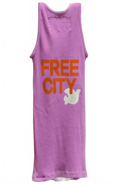 Free City Women's Supervintage Tank Top In Pinkbird In Purple