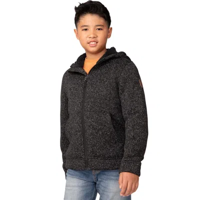 Free Country Kids' Boys' Mountain Fleece Hoodie Jacket In Black