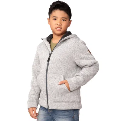 Free Country Kids' Boys' Mountain Fleece Hoodie Jacket In Gray