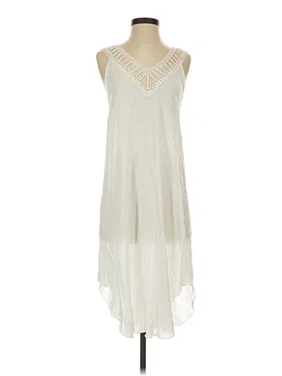 Pre-owned Free Country Casual Dress In White