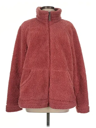 Pre-owned Free Country Faux Fur Jacket In Red