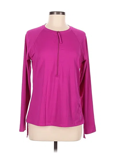 Pre-owned Free Country Long Sleeve Blouse In Purple