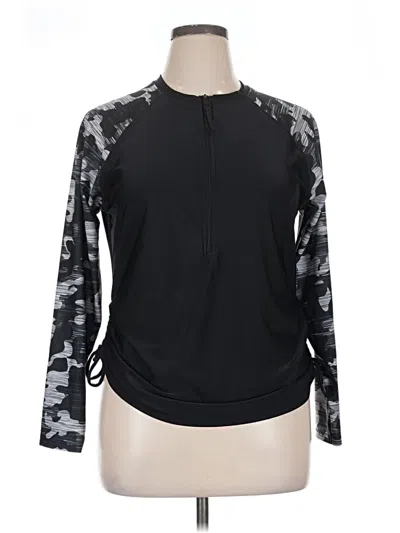 Pre-owned Free Country Long Sleeve T-shirt In Black