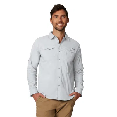 Free Country Men's Acadia Expedition Long Sleeve Shirt In Gray