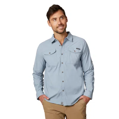 Free Country Men's Acadia Expedition Long Sleeve Shirt In Gray