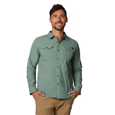 Free Country Men's Acadia Expedition Long Sleeve Shirt In Green
