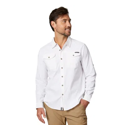 Free Country Men's Acadia Expedition Long Sleeve Shirt In White