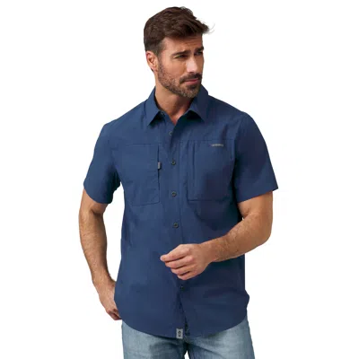 Free Country Men's Acadia Short Sleeve Shirt In Blue