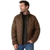 Free Country Men's Apex Quilted Puffer Jacket In Brown