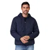 Free Country Men's Atlas Hooded Quilted Reversible Sherpa Jacket In Blue