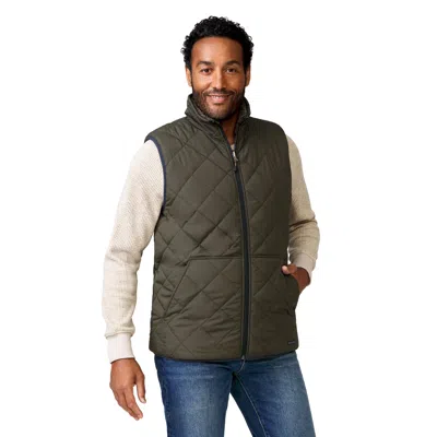 Free Country Men's Atlas Quilted Reversible Sherpa Vest In Green
