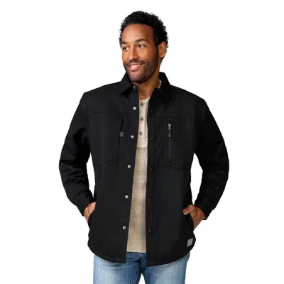 Free Country Men's Brawny Canvas Function Work Shirt In Black