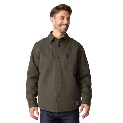 Free Country Men's Brawny Canvas Function Work Shirt In Green