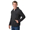 Free Country Men's Cable Fleece Brisk Jacket In Black