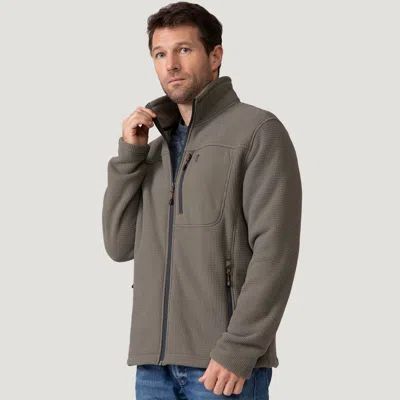 Free Country Men's Dire Wolf Ii Grid Fleece Jacket In Silver