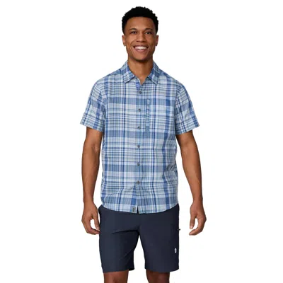 Free Country Men's Excursion Short Sleeve Poplin Shirt In Blue