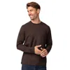 Free Country Men's Freecycle Sueded Long Sleeve Crew Neck In Brown