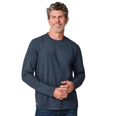 Free Country Men's Freecycle Sueded Long Sleeve Crew Neck In Gray