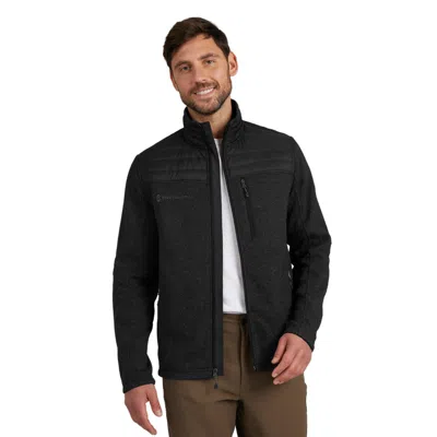 Free Country Men's Frore Sweater Knit Fleece Jacket In Black