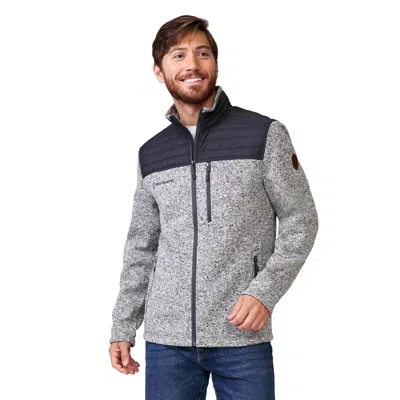 Free Country Men's Frore Sweater Knit Fleece Jacket In Grey