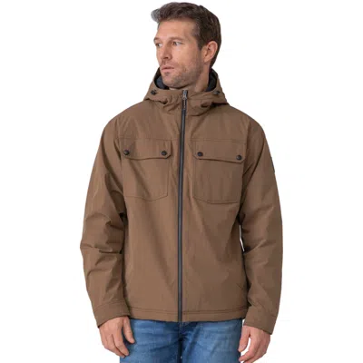 Free Country Men's Hooded Cruiser Midweight Jacket In Brown