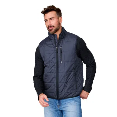 Free Country Men's Maple Creek Iv Box Quilted Puffer Vest In Blue