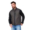 Free Country Men's Maple Creek Iv Box Quilted Puffer Vest In Black