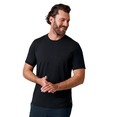 Free Country Men's Microtech Chill Cooling Crew Tee In Black
