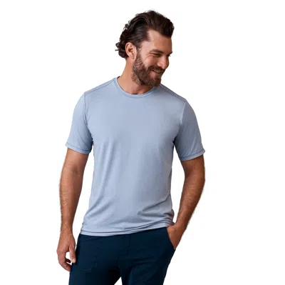 Free Country Men's Microtech Chill Cooling Crew Tee In Blue